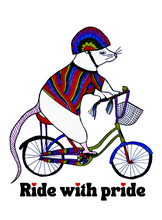 Load image into Gallery viewer, Ride with Pride print - 5 in x 7 in
