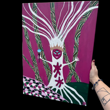 Load image into Gallery viewer, &quot;Forest Fairy&quot; acrylic painting on hand-stretched canvas
